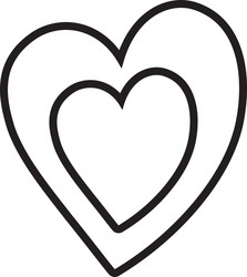 Heart Outline Collection Vector Image