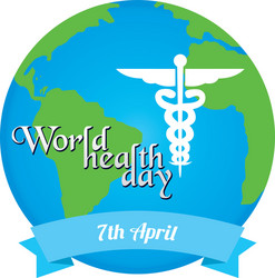 isolated label with text and elements for world vector image