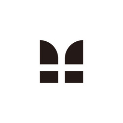 Letter m medical simple geometric square logo Vector Image