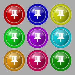 map pointer gps location icon sign symbol on nine vector image