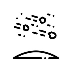 meteor icon thin linear style design isolated vector image