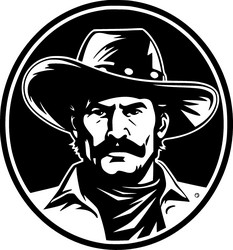 Western Logo - Outlaw Theme Vector Image