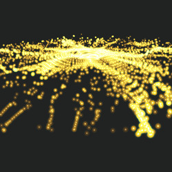 array with dynamic particles 3d technology style vector image