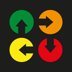 arrow icons pointing left right up and down icon vector image