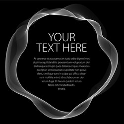 round smooth linear frame wavy lines abstract vector image