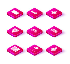 set calendar open mail box scanner scanning bar vector image