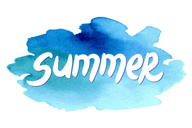 Summer holidays hand drawn lettering vector