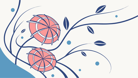 abstract floral design with spheres dynamic vector image
