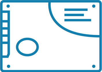 application label linear icon concept vector image