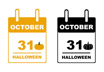 Halloween calendar vector