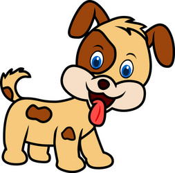 Happy dog cartoon Royalty Free Vector Image - VectorStock Happy dog cartoon Royalty Free Vector Image - VectorStock