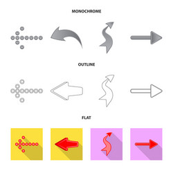 isolated object element and arrow symbol set vector image