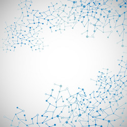 Abstract polygonal background with connected dots vector