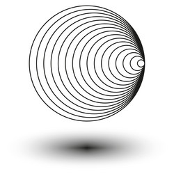 concentric circle icon floating sphere shape drop vector image