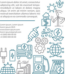 Eco energy article page template vector