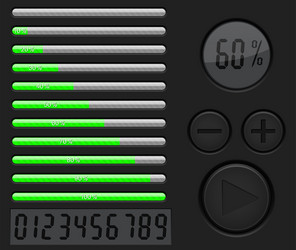 installation loading progress bar black vector image