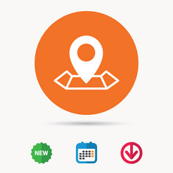Map Pointer Location Icon vector image