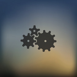 Abstract Cogwheel on Gradient Background vector image