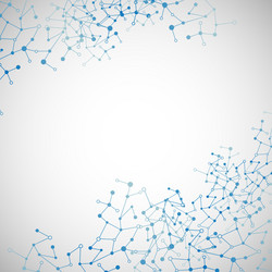 abstract polygonal background with connected dots vector image