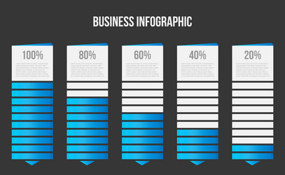creative of columns bar chart vector image