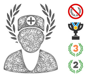doctor laurel wreath web mesh vector image