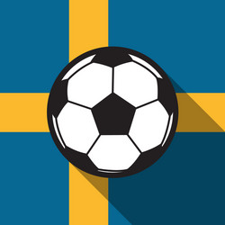 football icon with sweden flag Vector Image