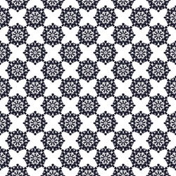 Seamless pattern with abstract flowers repeating vector