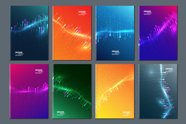abstract technology data visualization background vector image