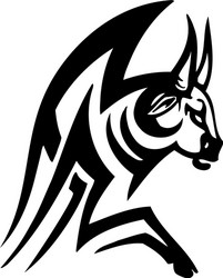 bull in tribal style - image Vector Image