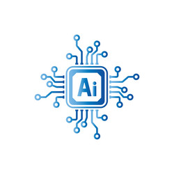 circuit electronic chip processor artificial vector image