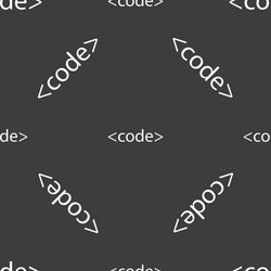 code sign icon programming language symbol vector image