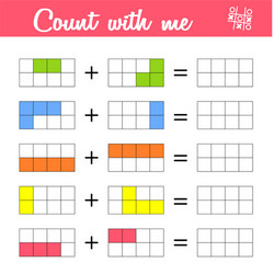 count with me game for preschool children vector