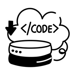 database coding vector image