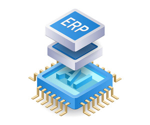 erp with artificial intelligence technology vector image