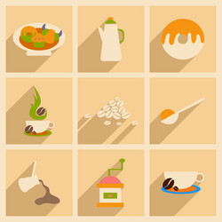 flat with shadow concept and mobile application vector image