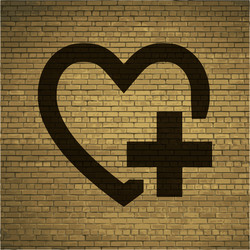 heart flat modern web button and space for your vector image