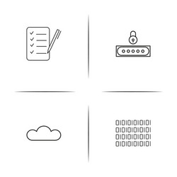 internet technologies simple linear icon vector image