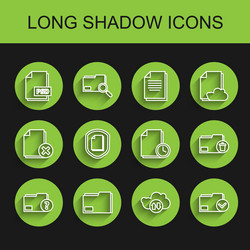 set line unknown document folder psd vector image