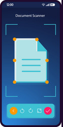 Smartphone Document Scanner App Interface vector image