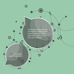 speech bubbles with abstract lines and dots vector image
