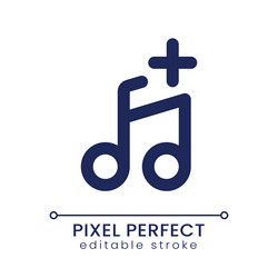 add audio pixel perfect linear ui icon vector image