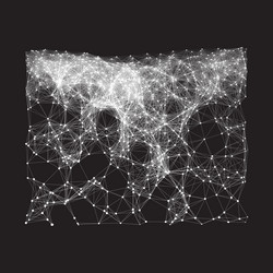 connection structure wireframe vector image