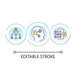 limit the cognitive load loop concept icon vector image