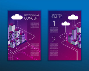 Modern cloud technology and networking concept vector