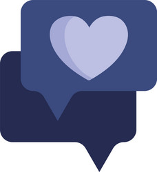 Happy valentines day speech bubble heart love Vector Image