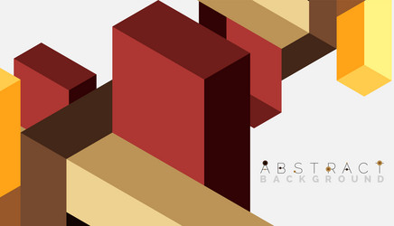 abstract background 3d cubes cubic elements vector image