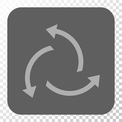 centrifugal arrows rounded square button vector image