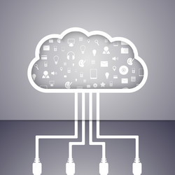 cloud computing technology abstract concept vector