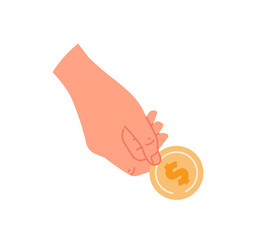 hand with object concept vector image