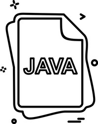 java file type icon design vector image